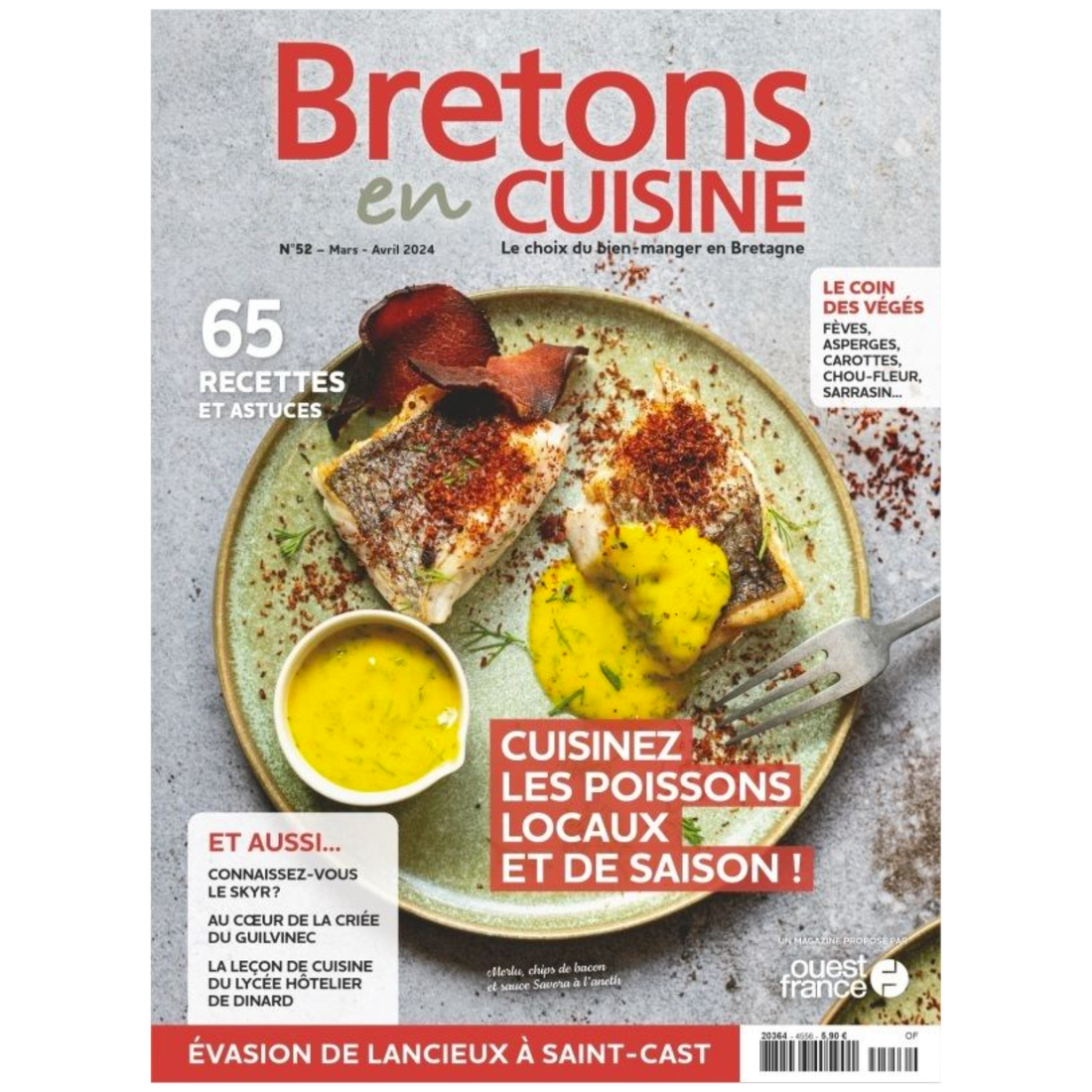 Bretons en Cuisine N°52 - Cuisinez les poissons locaux et de saison - Mars/Avril 2024