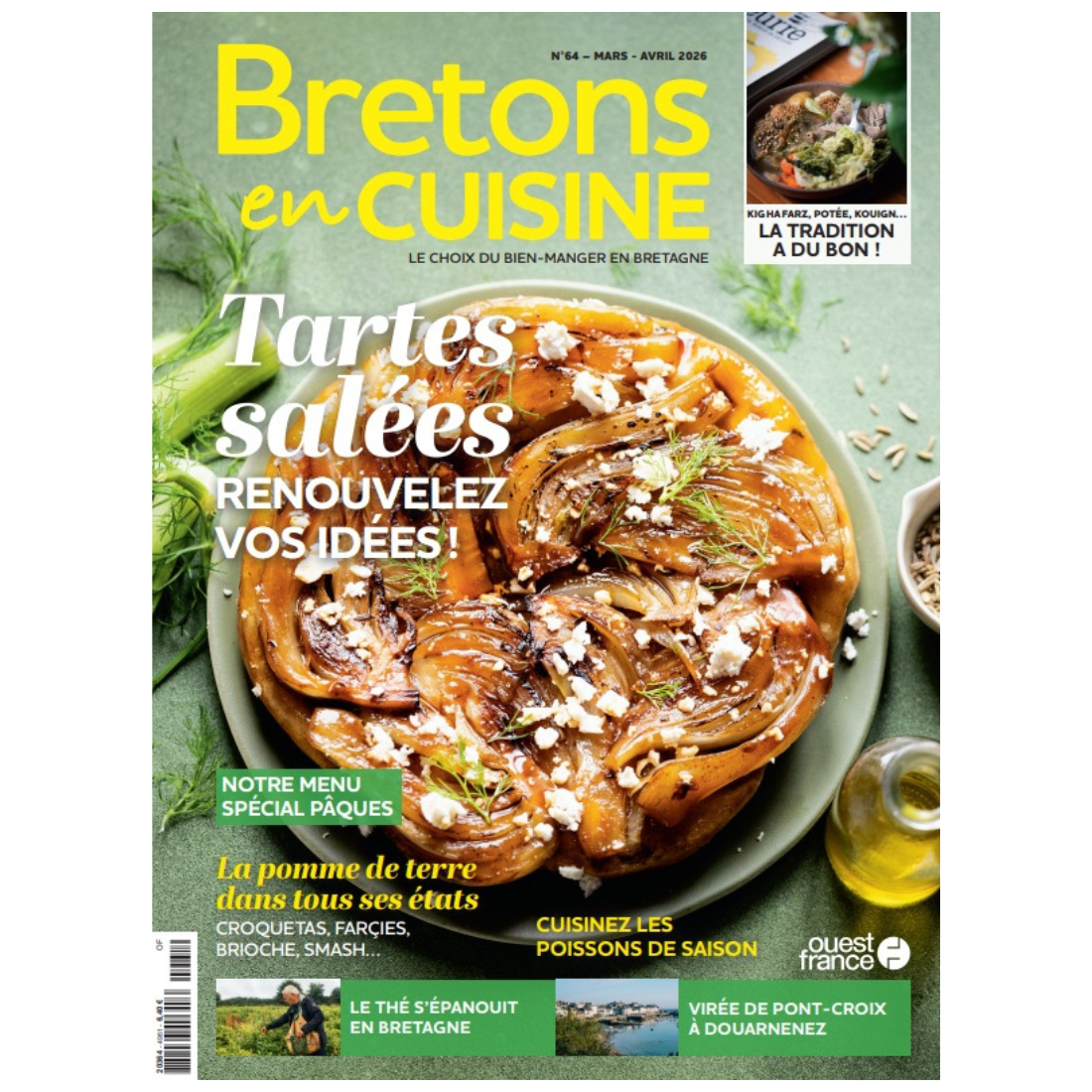 Bretons en Cuisine N°64 - Tartes salées renouvelez vos idées  - Mars/Avril 2026